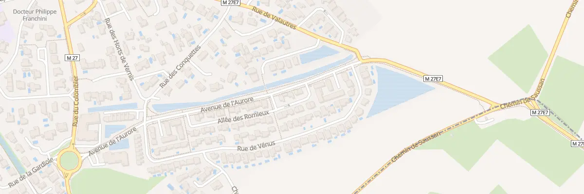 Plan du 27 All de Romieux à Saussan