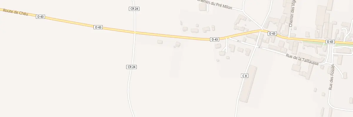 Plan du 1 Rte de Chéu à Jaulges