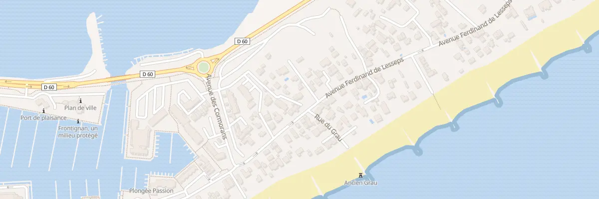 Plan du 55 Av F de Lesseps à Frontignan