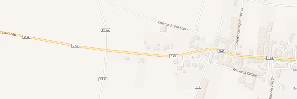 Plan du 8 Rte de Chéu à Jaulges