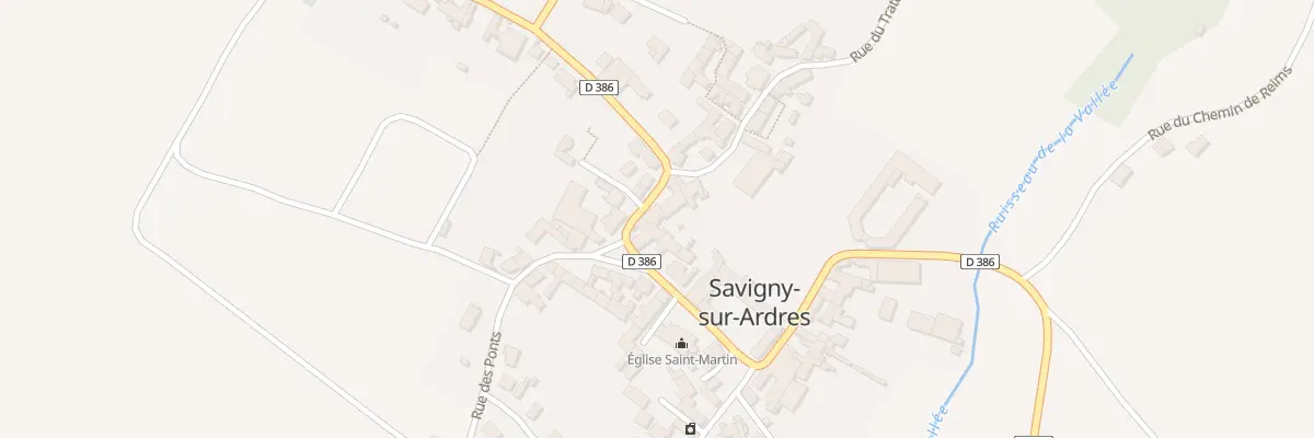 Plan du 12 Rue Perrier de Savigny à Savigny-sur-Ardres