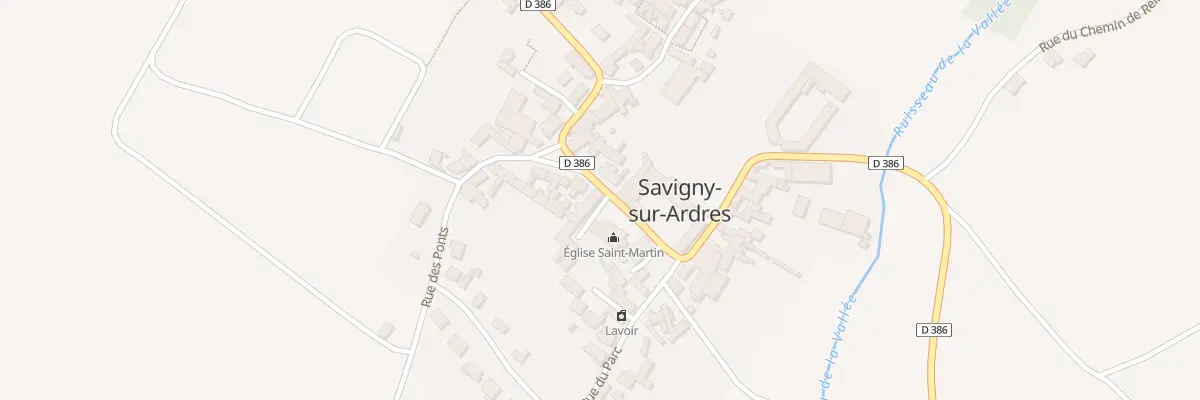 Plan du 1 Rue Perrier de Savigny à Savigny-sur-Ardres