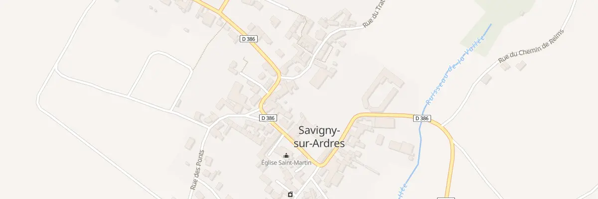 Plan du 2 Rue du Trate à Savigny-sur-Ardres