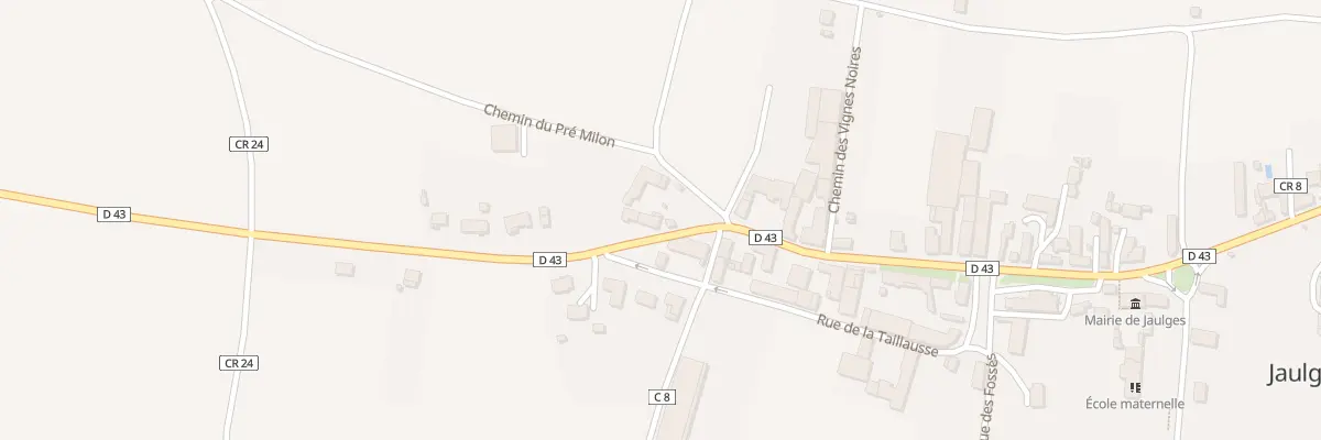 Plan du 2 Rte de Chéu à Jaulges