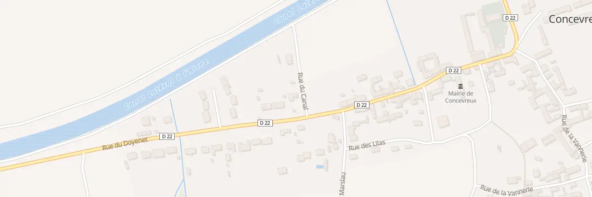 Plan du 1 Rue du Canal à Concevreux