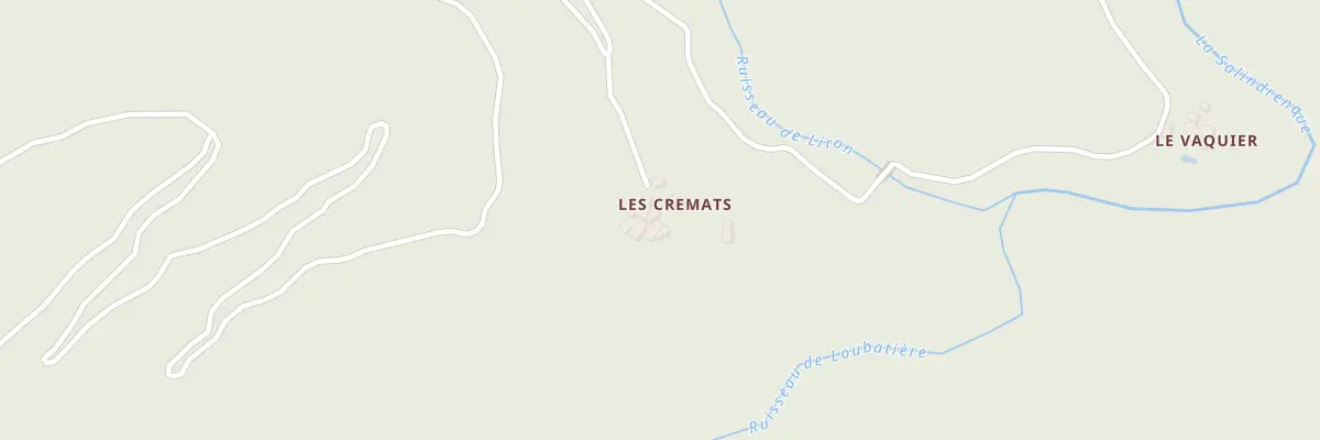 Plan du 5335 Les Crémats à Soudorgues