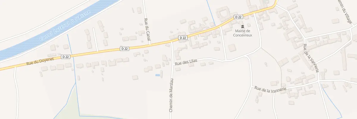 Plan du 10 Rue des Lilas à Concevreux