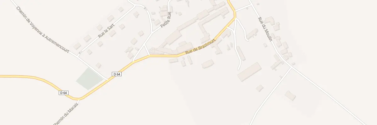 Plan du 13 Rue de Brazicourt à Autremencourt