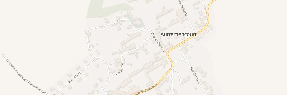 Plan du 1 Ptr Petite Rue à Autremencourt