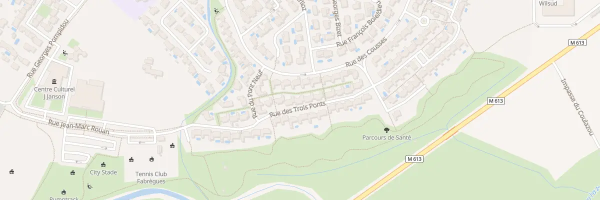 Plan du 15 Rue des Trois Ponts à Fabrègues