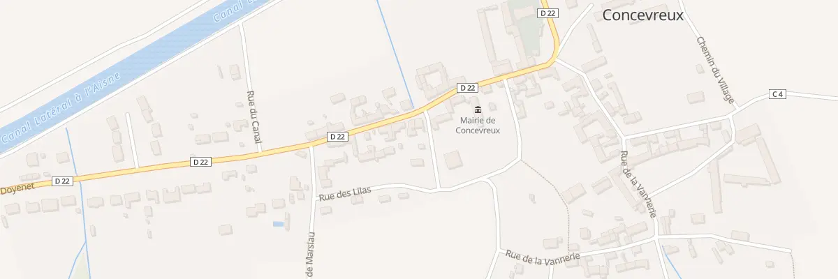 Plan du 2 Rue des Lilas à Concevreux