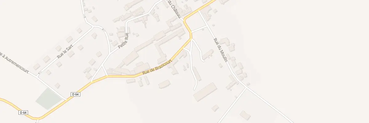 Plan du 9 Rue de Brazicourt à Autremencourt