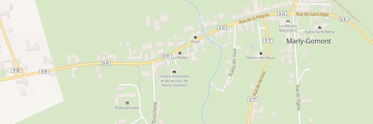 Plan du 25 Rue de la Poterie à Marly-Gomont