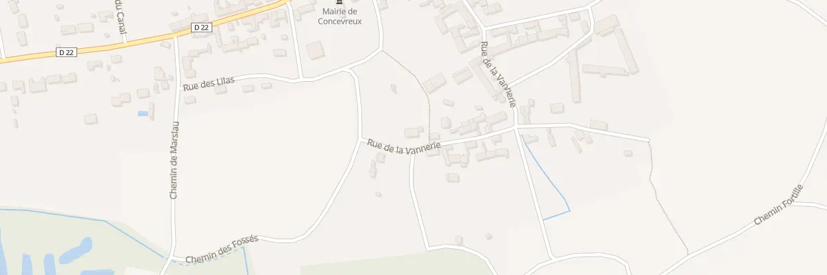 Plan du 16 Rue de la Vannerie à Concevreux