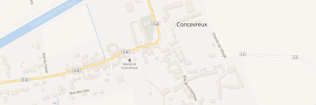 Plan du 1 Pl de l’Eglise à Concevreux