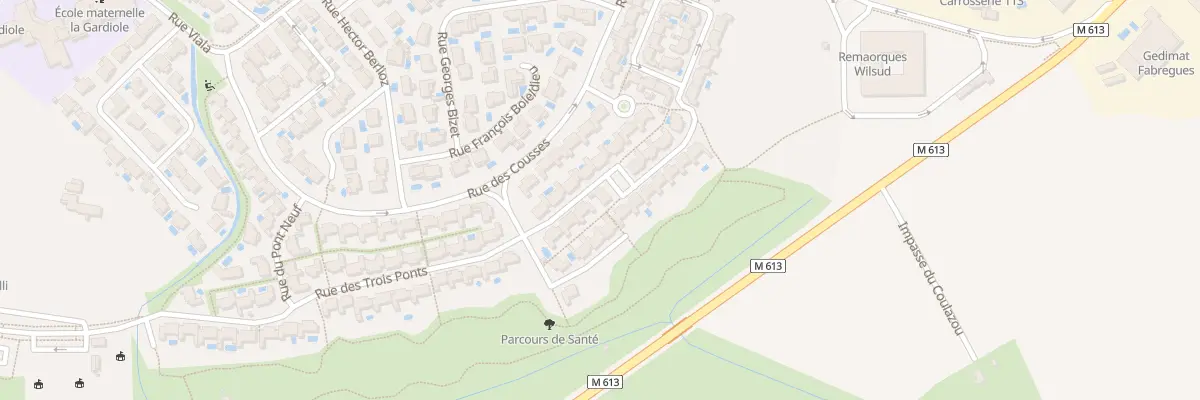 Plan du 46 Rue des Trois Ponts à Fabrègues