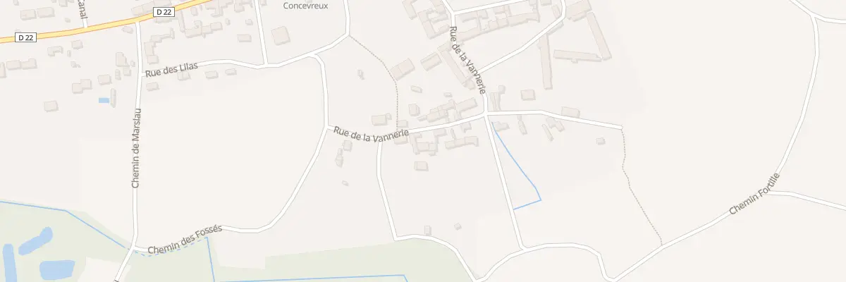Plan du 9 Rue de la Vannerie à Concevreux