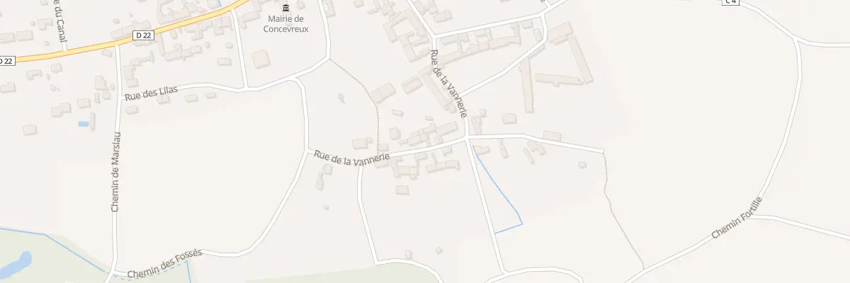 Plan du 10 Rue de la Vannerie à Concevreux