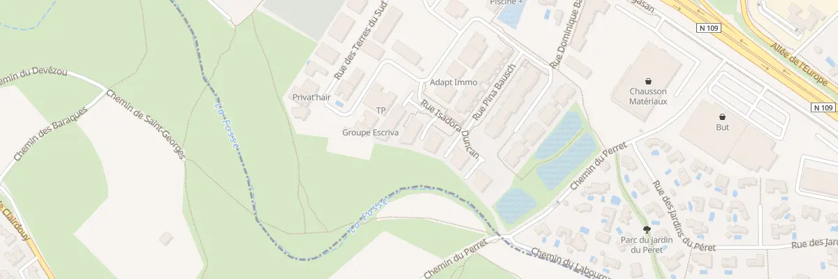 Plan du 8 Rue Isadora Duncan à Juvignac