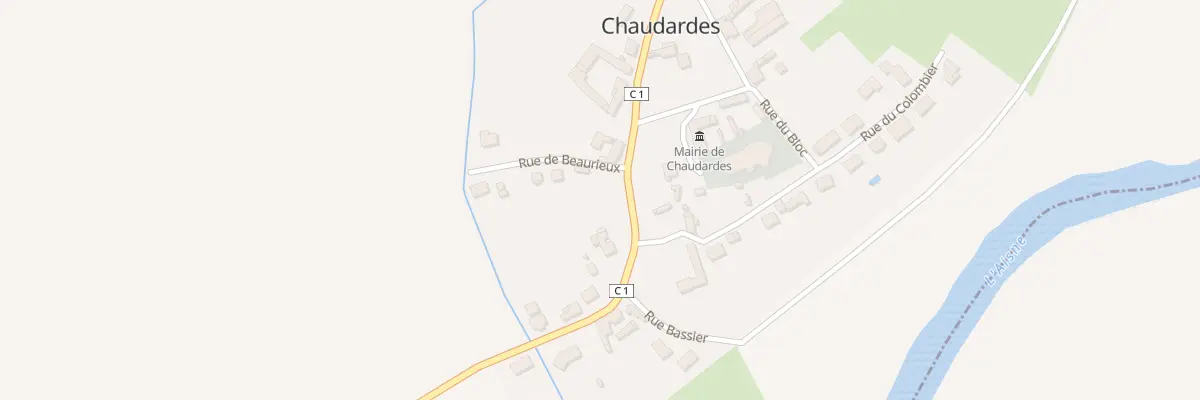 Plan du 1 Rue de Beaurieux à Chaudardes