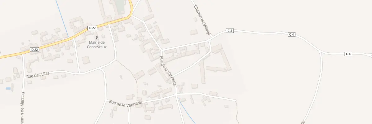 Plan du 18 Rue de la Hovette à Concevreux