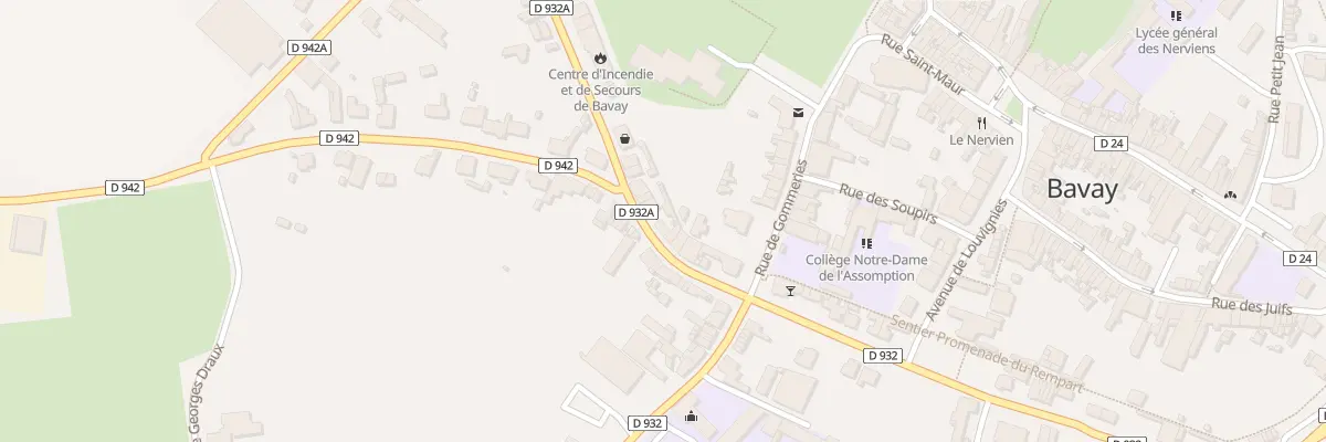 Plan du 6 Rue de la Gare à Bavay