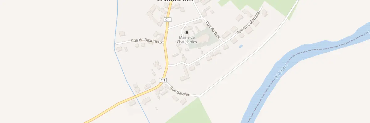 Plan du 1 Rue du Colombier à Chaudardes