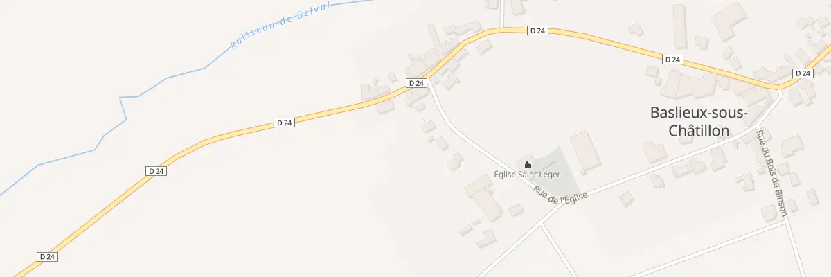 Plan du 23 Rue de l’Eglise à Baslieux-sous-Châtillon