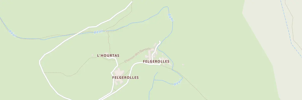 Plan du 5404 Felgerolles à Pont de Montvert - Sud Mont Lozère