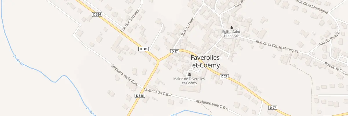 Plan du 11 Rue St Hippolyte à Faverolles-et-Coëmy
