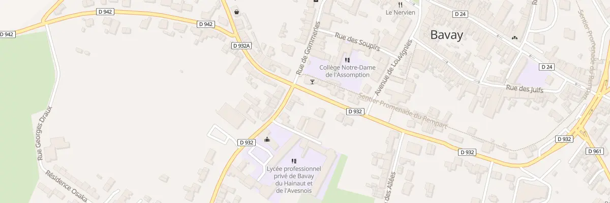 Plan du 1 Rue de la Chaussée à Bavay