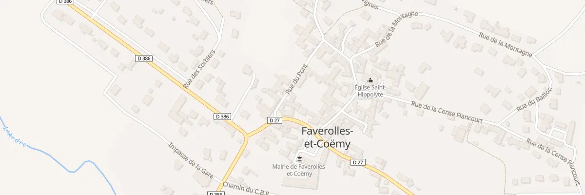 Plan du 2 Rue du Pont à Faverolles-et-Coëmy