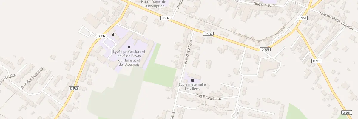Plan du 10 Rue des Allées à Bavay