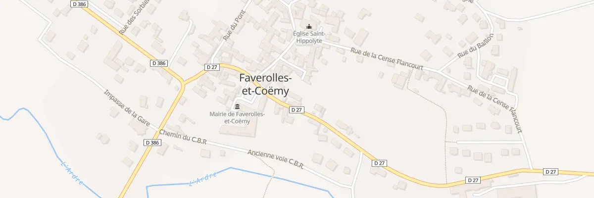 Plan du 1 Rue du Moulin à Faverolles-et-Coëmy