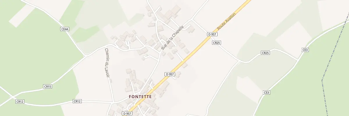 Plan du 15 Rte Avallon (Fontette) à Saint-Père
