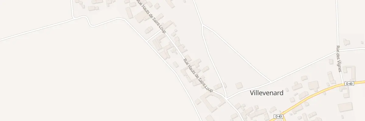 Plan du 20 Rue Hauts de Saint Loup à Villevenard