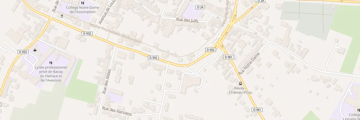 Plan du 4 Rue des Remparts à Bavay