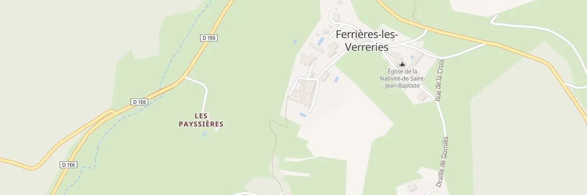 Plan du Village à Ferrières-les-Verreries