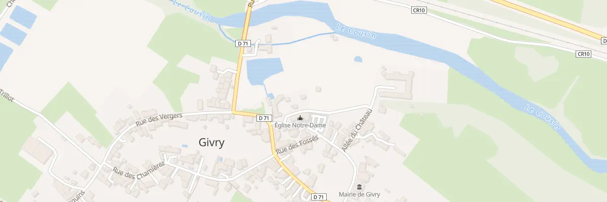 Plan du 1 Pl de l’Eglise à Givry