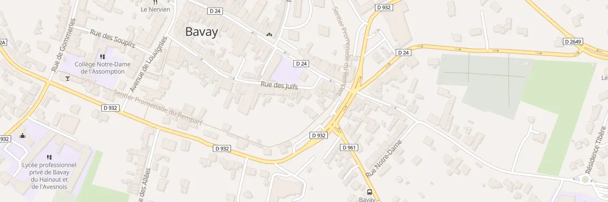 Plan du 64 Rue des Juifs à Bavay