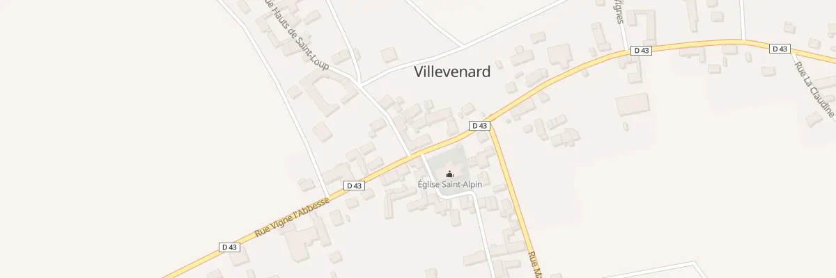 Plan du 8 Rue Vigne l’Abbesse à Villevenard
