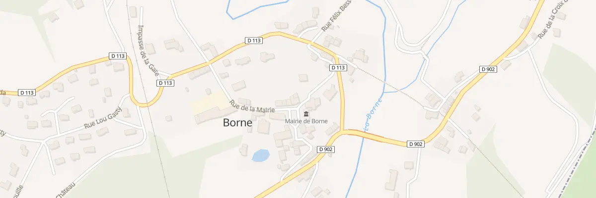 Plan du 5030 Le Bourg à Borne