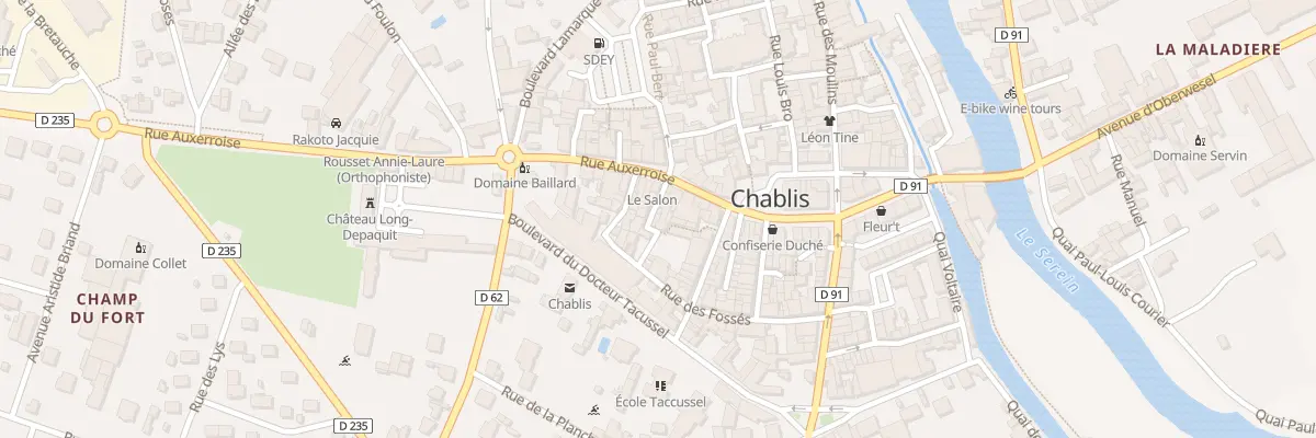 Plan du 3 Rue Poirin Poire à Chablis