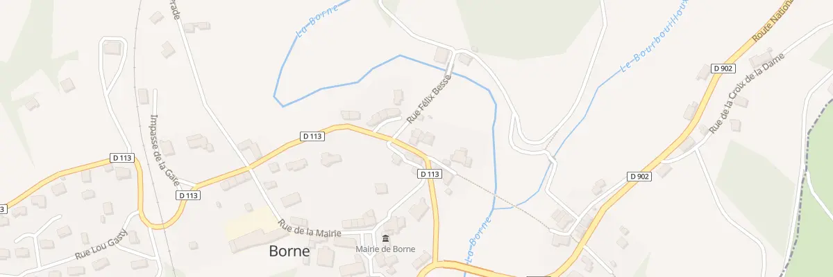 Plan du 5007 Le Bourg à Borne