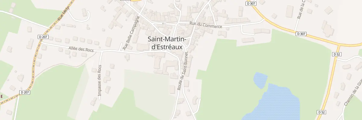 Plan du 1 Rue de l’Eglise à Saint-Martin-d’Estréaux
