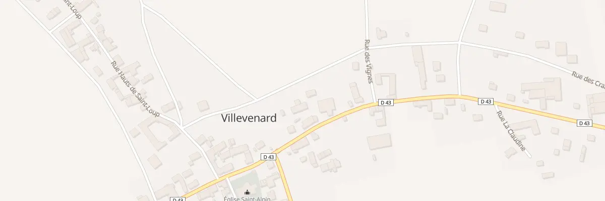 Plan du 18 Rue Vigne l’Abbesse à Villevenard