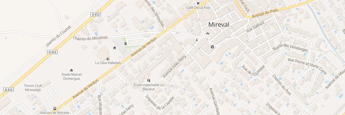 Plan du 2 Av Jules Ferry à Mireval