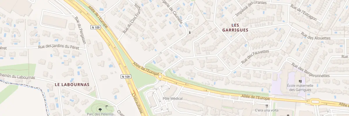 Plan du 94 Rue des Alouettes à Juvignac