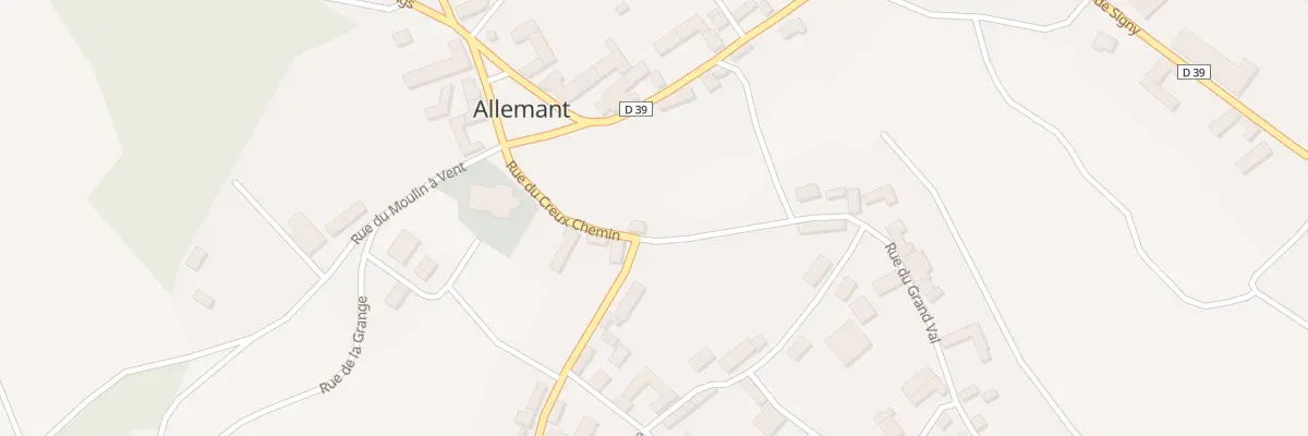 Plan du 1 Rue du Grand Val à Allemant