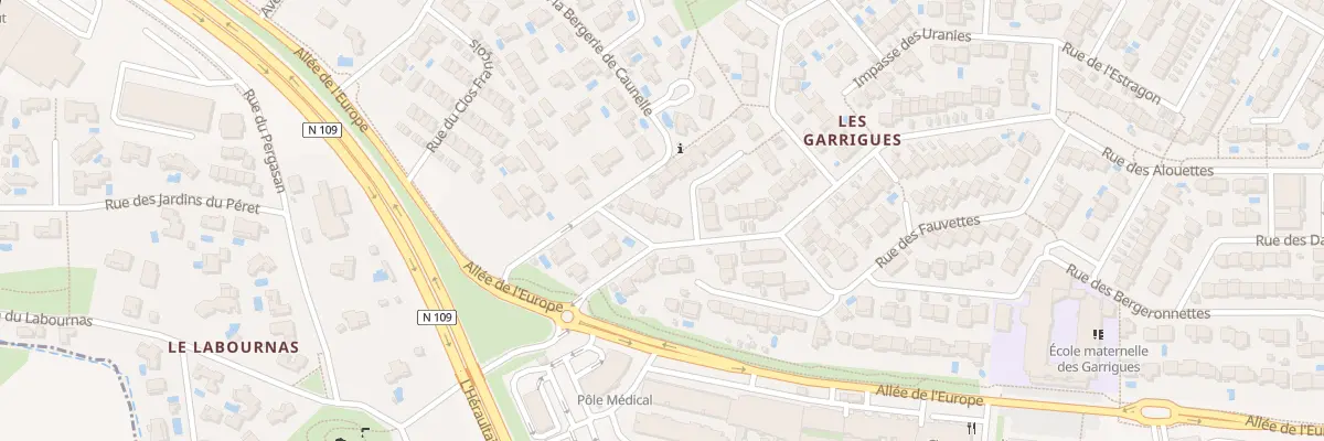 Plan du 92 Rue des Alouettes à Juvignac